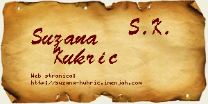 Suzana Kukrić vizit kartica